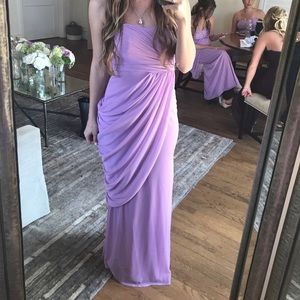 Lavender David’s Bridal dress